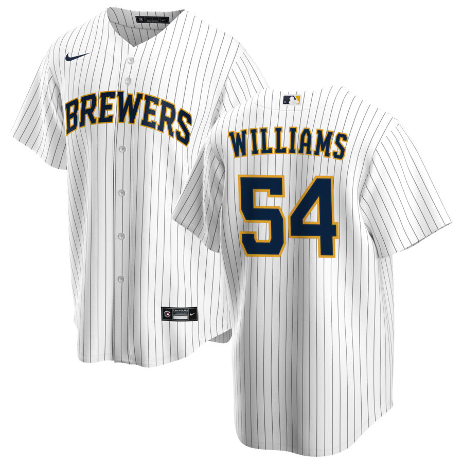 Nike Men #54 Taylor Williams Milwaukee Brewers Baseball Jerseys Sale-White